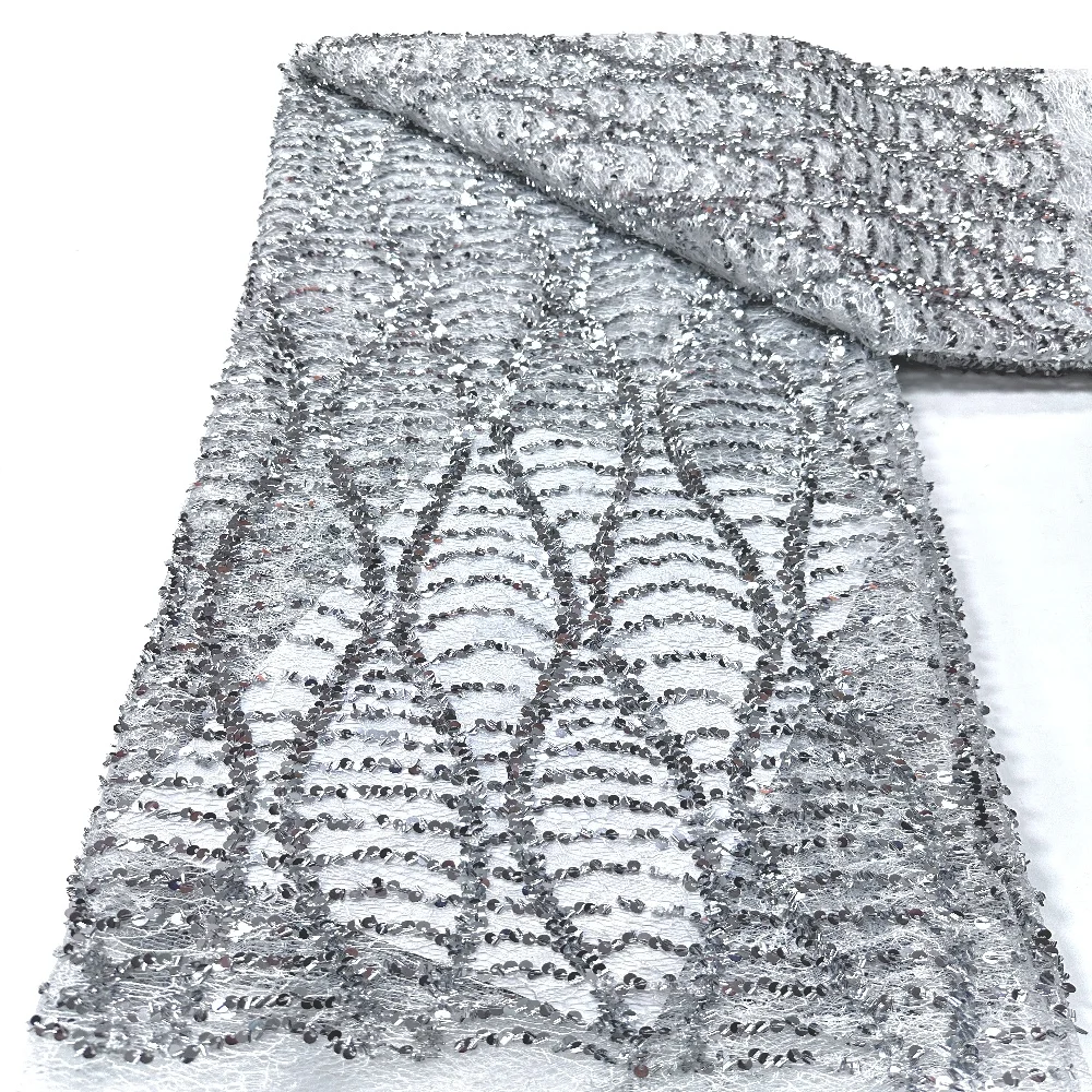 French Mesh Lace 2026 Fabrics Embroidery Sequins Tulle Beaded African Fabric for Women Party Dresses 5Yards Sewing Meter
French Mesh Lace 2026 Fabrics Embroidery Sequins Tulle Beaded African Fabric for Women Party Dresses 5Yards Sewing Meter