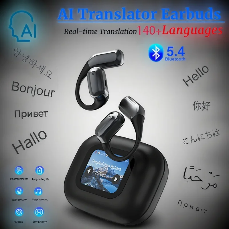 headphones for women ai translation earbuds real time intelligent multifunction Touch screen earphones wireless bluetooth black
headphones for women ai translation earbuds real time intelligent multifunction Touch screen earphones wireless bluetooth black