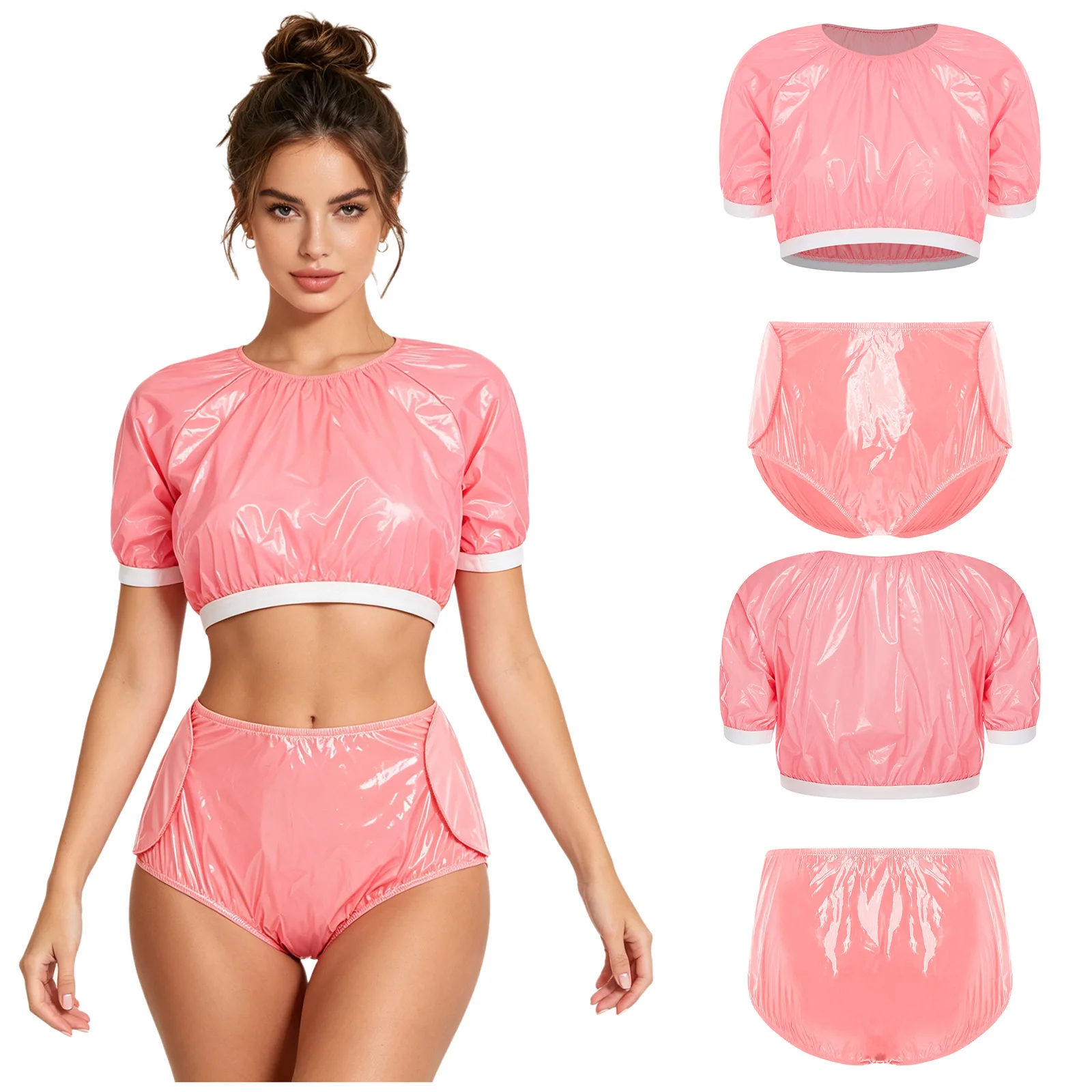 Women Waterproof Adaptive Outfit Elderly Alzheimer Disability Leak-proof Diaper Cover Crop Top with Magic Tape Shorts Swimsuit
Women Waterproof Adaptive Outfit Elderly Alzheimer Disability Leak-proof Diaper Cover Crop Top with Magic Tape Shorts Swimsuit