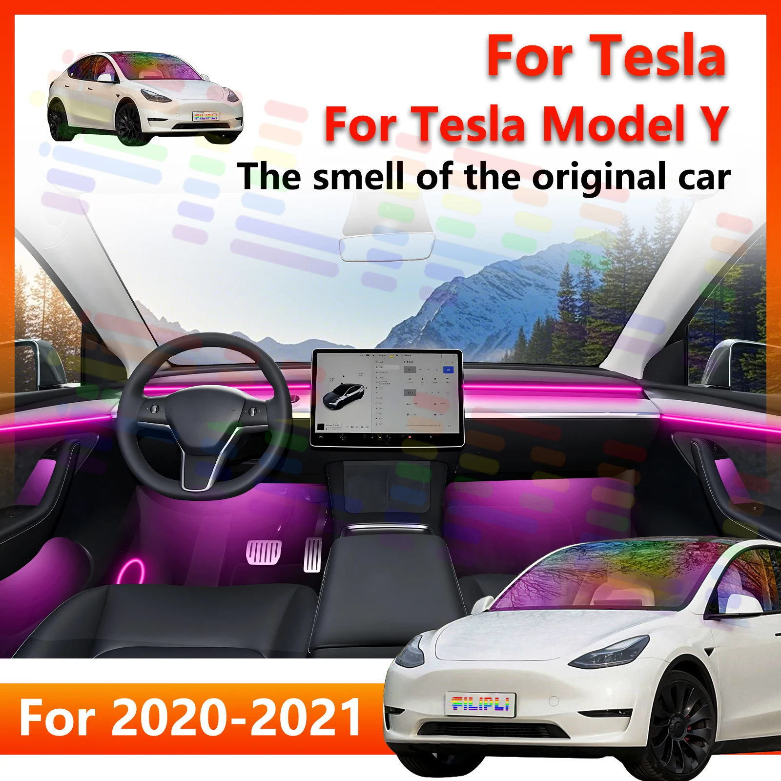 For Tesla Model Y Interior 64 Colors LED Acrylic Ambient Light Lamp Strip for Enhanced Ambiance
For Tesla Model Y Interior 64 Colors LED Acrylic Ambient Light Lamp Strip for Enhanced Ambiance