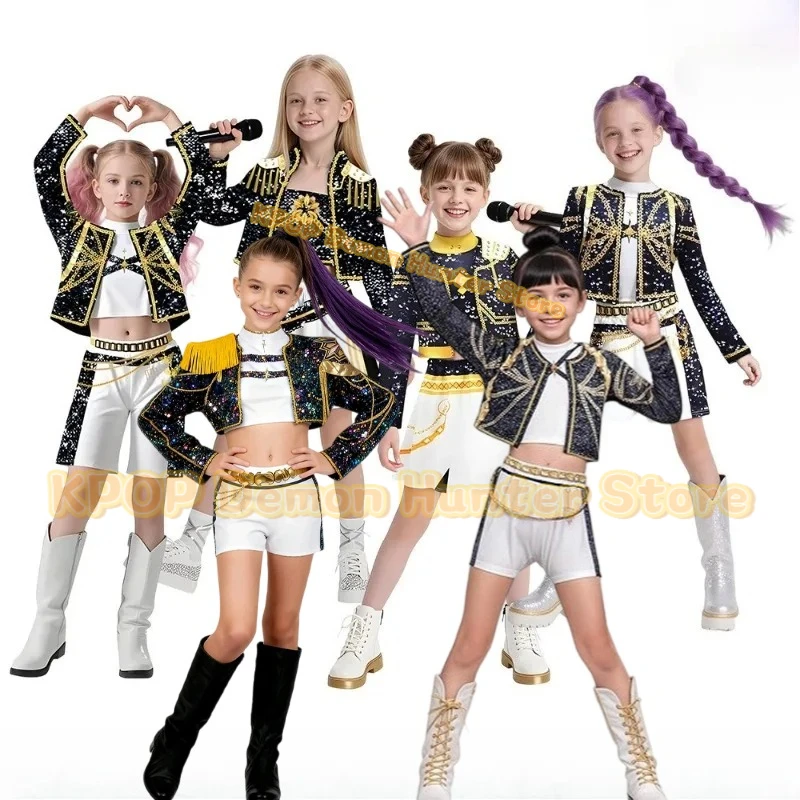 Girls Kpop Demon Hunter Rumi Zoey Mira Cosplay Costume Anime Idol Huntrix Uniform Suit for Halloween Carnival Party Outfits Gift 
Girls Kpop Demon Hunter Rumi Zoey Mira Cosplay Costume Anime Idol Huntrix Uniform Suit for Halloween Carnival Party Outfits Gift