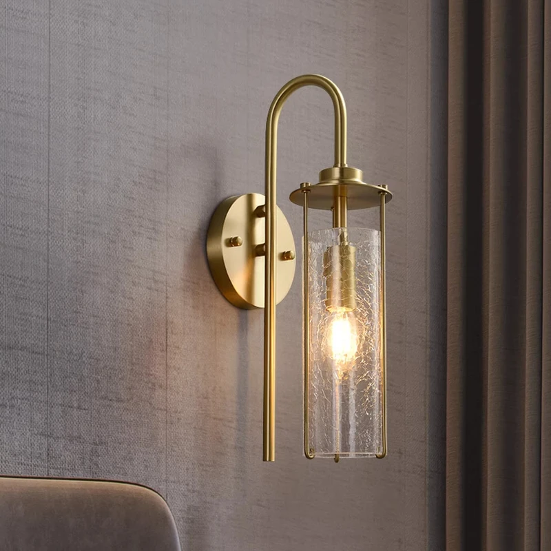Modern All-copper Minimalist Wall Lamp LED Living Room TV Background Wall Bedroom Bedside Creative Atmosphere Glass Sconce Light
Modern All-copper Minimalist Wall Lamp LED Living Room TV Background Wall Bedroom Bedside Creative Atmosphere Glass Sconce Light