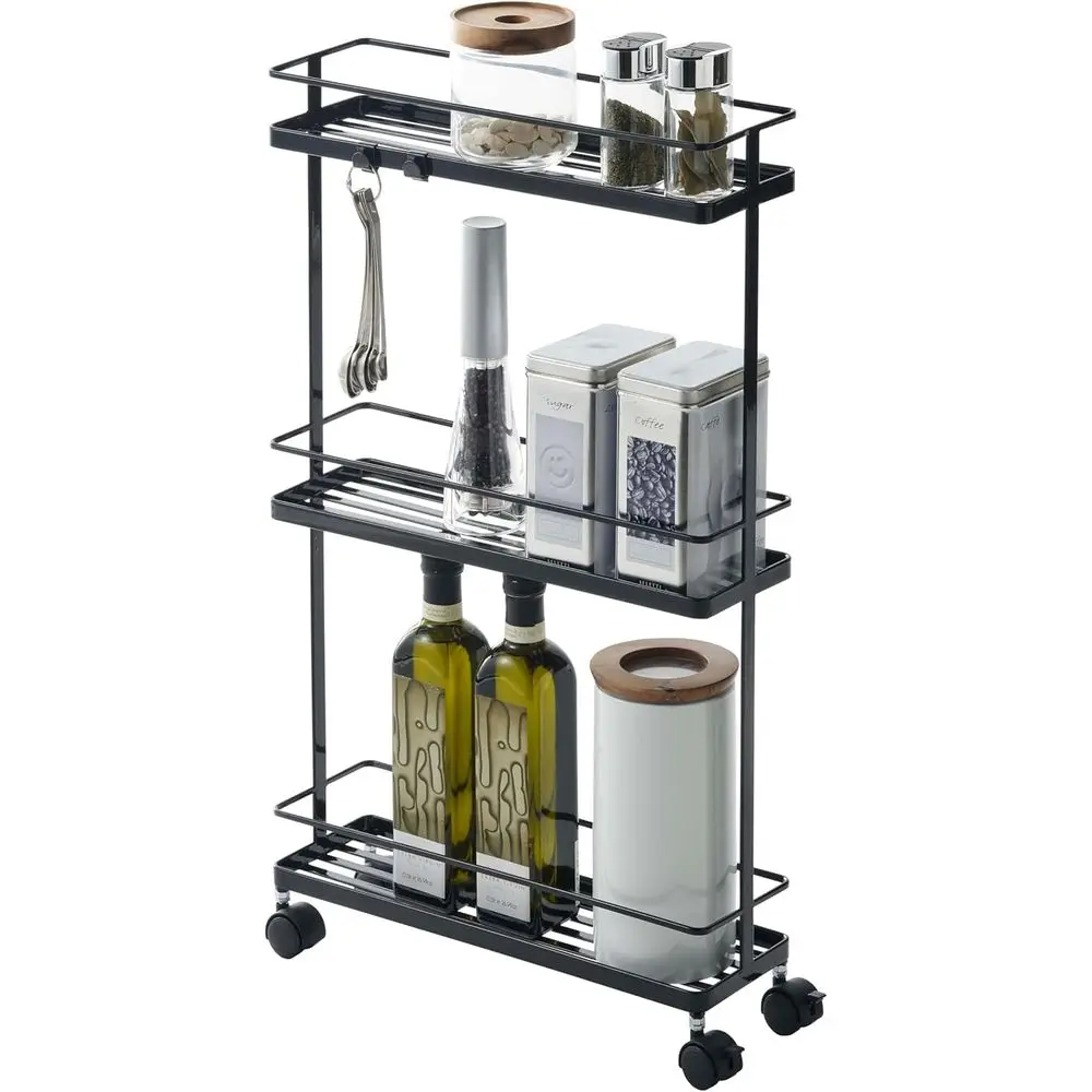 Portable 3-Tier Metal Kitchen Island with Utility Cart - Steel, 26 Storage Organizer
Portable 3-Tier Metal Kitchen Island with Utility Cart - Steel, 26 Storage Organizer