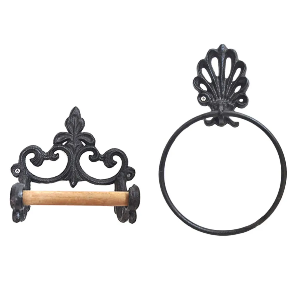 Sturdy Cast Iron Towel Rack Wrought Iron Retro Style Bathroom Hardware Iron Art Wall Mounted Paper Holder Bathroom Storage
Sturdy Cast Iron Towel Rack Wrought Iron Retro Style Bathroom Hardware Iron Art Wall Mounted Paper Holder Bathroom Storage