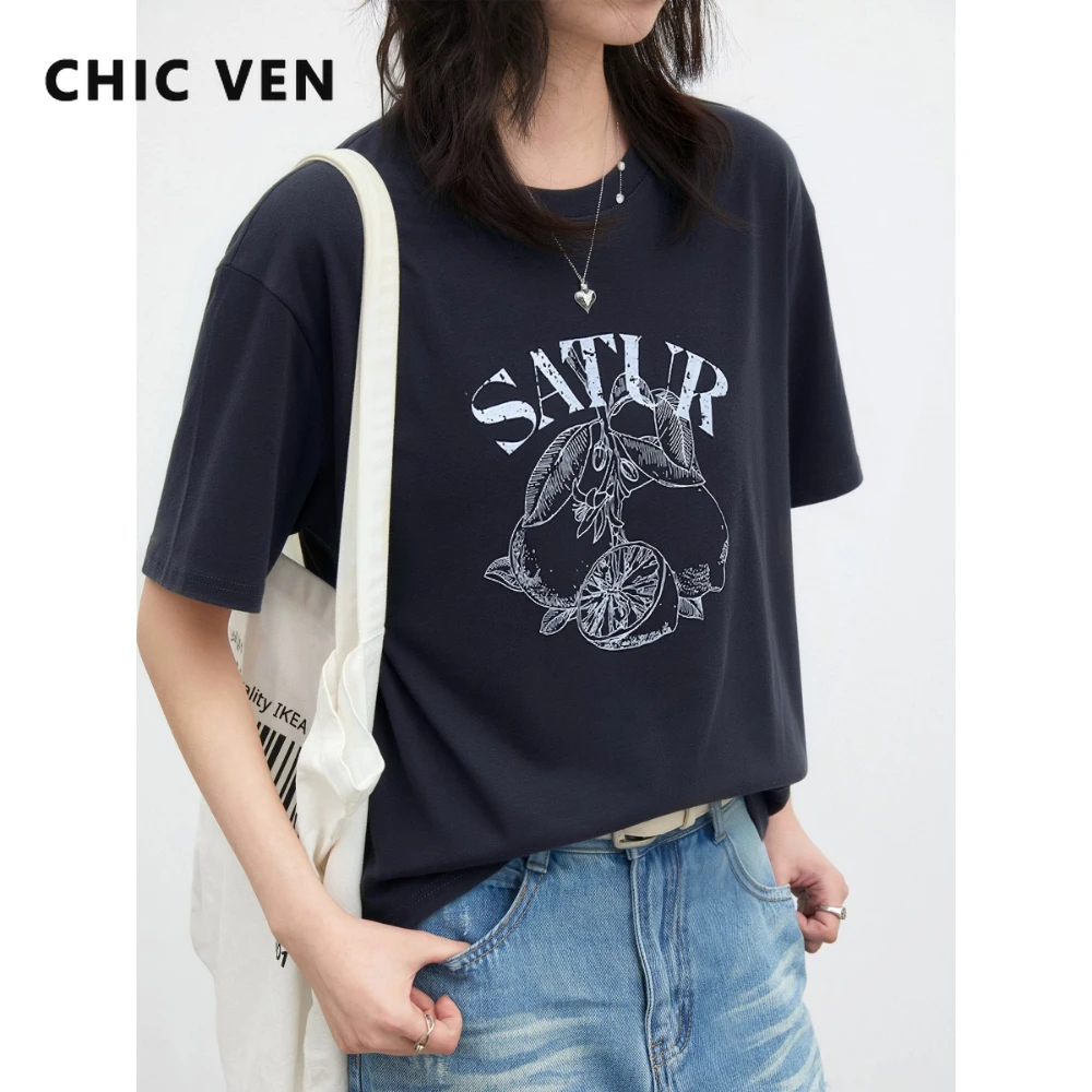 CHIC VEN Women T-Shirts Loose Casual Retro Letter Lemon Print Female Tees O Neck Pullover Short Sleeved Ladies Top Summer 2026
CHIC VEN Women T-Shirts Loose Casual Retro Letter Lemon Print Female Tees O Neck Pullover Short Sleeved Ladies Top Summer 2026