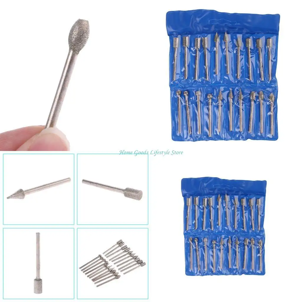 E74E Diamond Burr Bit с 3 -миллиметровым хвостовиком для электрической мельницы гравюр
E74E Diamond Burr Bit с 3 -миллиметровым хвостовиком для электрической мельницы гравюр