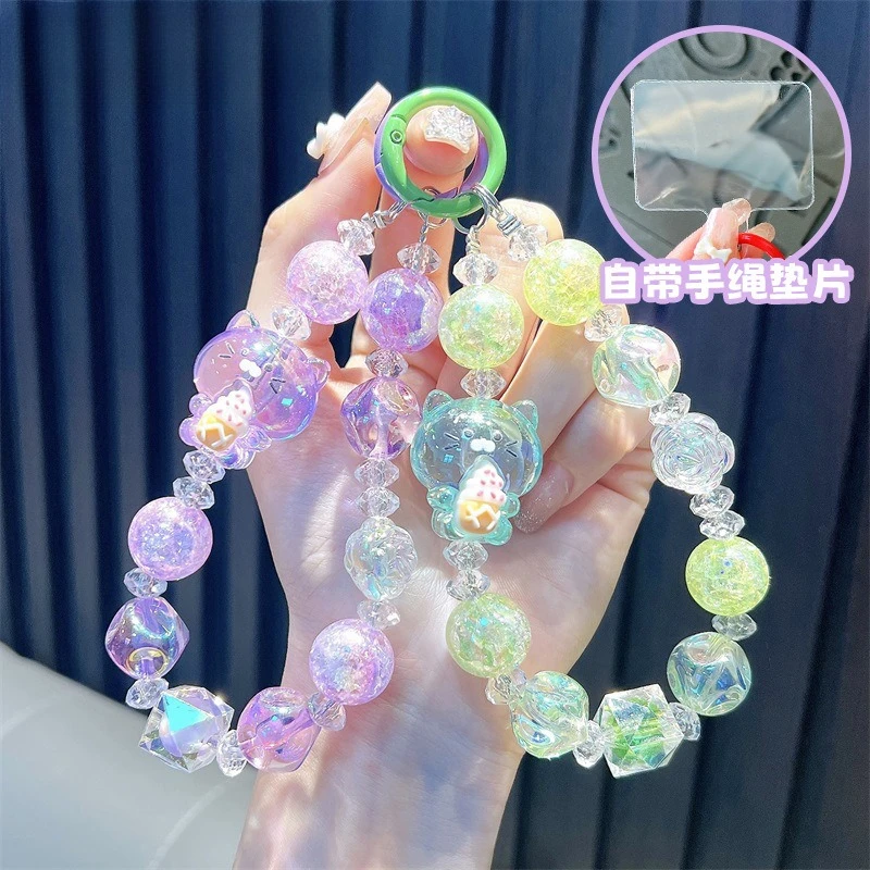 Luxury Colorful Acrylic W/Card Wrist Strap Phone Chain Charm Keychain Beads Bracelet Chain Backpack decor Lanyard Pendant Gift
Luxury Colorful Acrylic W/Card Wrist Strap Phone Chain Charm Keychain Beads Bracelet Chain Backpack decor Lanyard Pendant Gift