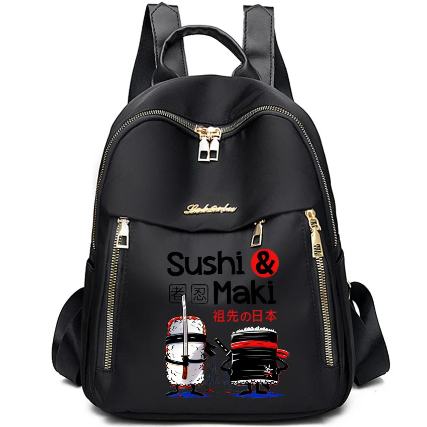 Модный рюкзак из ткани Оксфорд с принтом суши, вместительная дорожная сумка, рюкзак в студенческом стиле для девочек
Модный рюкзак из ткани Оксфорд с принтом суши, вместительная дорожная сумка, рюкзак в студенческом стиле для девочек