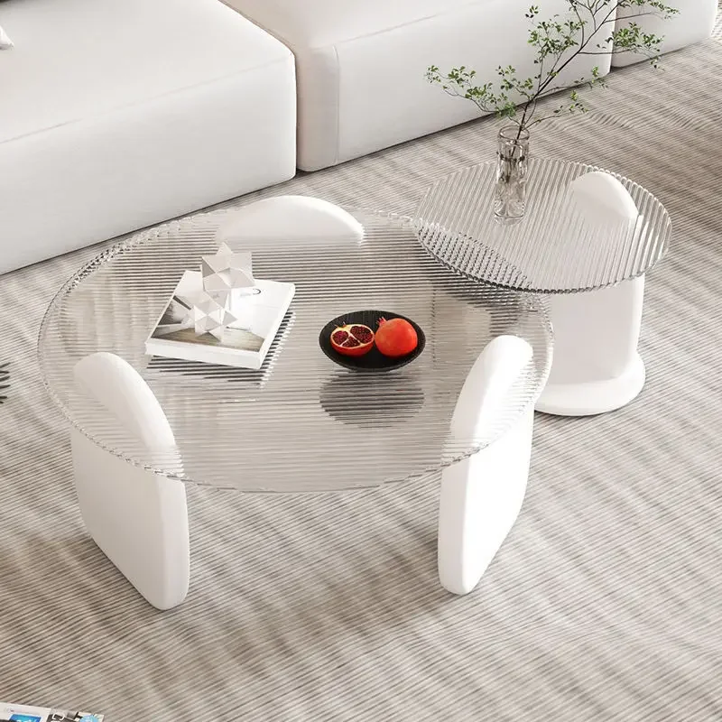 Modern round coffee table set living room bedroom furniture tempered glass wooden base lamp luxury
Modern round coffee table set living room bedroom furniture tempered glass wooden base lamp luxury