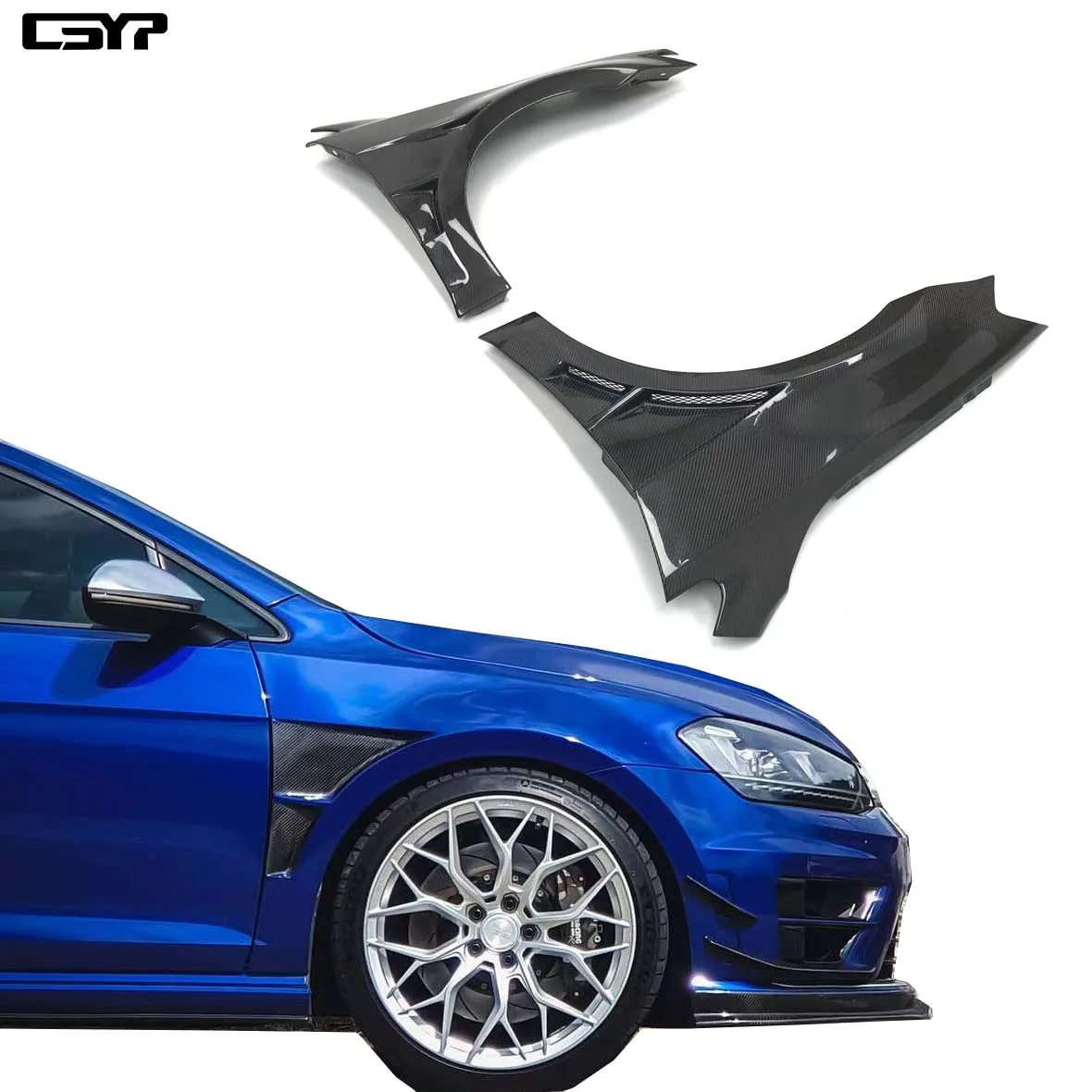CSYP High Quality Polished Carbon Fiber Front mudguard for 2014-2019 Volkswagen Golf 7 MK7/MK7.5 GTI/R with Glue Tape or Screws
CSYP High Quality Polished Carbon Fiber Front mudguard for 2014-2019 Volkswagen Golf 7 MK7/MK7.5 GTI/R with Glue Tape or Screws