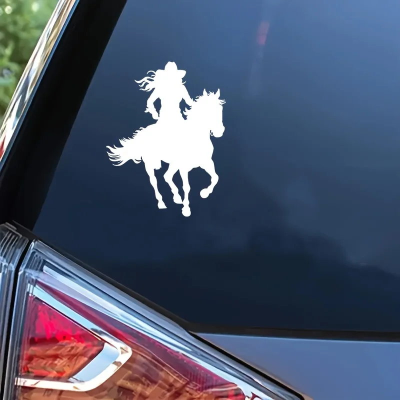 Female Cowboy Riding Horse Car Stickers For Car Window Decor Decals Vinyls Decals Fashion Creative Car Full Body Head Styling
Female Cowboy Riding Horse Car Stickers For Car Window Decor Decals Vinyls Decals Fashion Creative Car Full Body Head Styling