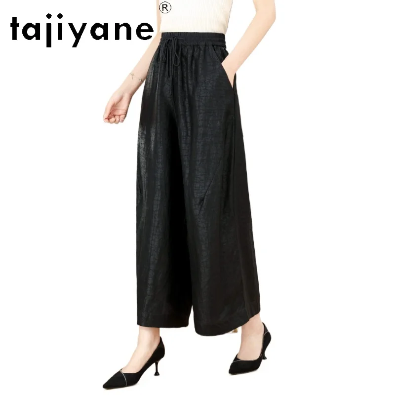 TAJIYANE 100% Mulberry Silk Pants for Woman Real Xiangyun Sha Silk Pants Casual Wide Leg Trousers 2026 Summer Women Clothes 바지
TAJIYANE 100% Mulberry Silk Pants for Woman Real Xiangyun Sha Silk Pants Casual Wide Leg Trousers 2026 Summer Women Clothes 바지