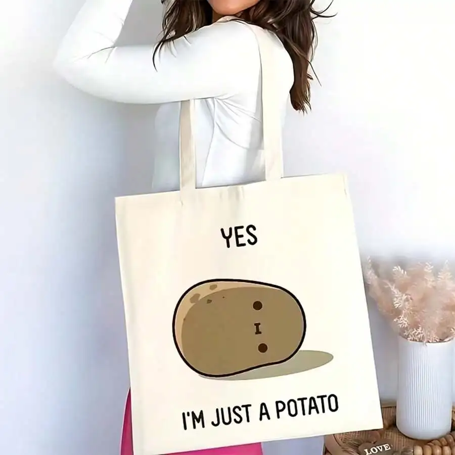 Yes Im Just A Potato Canvas Tote Bag For Women Casual Shopping Book Carry
Yes Im Just A Potato Canvas Tote Bag For Women Casual Shopping Book Carry