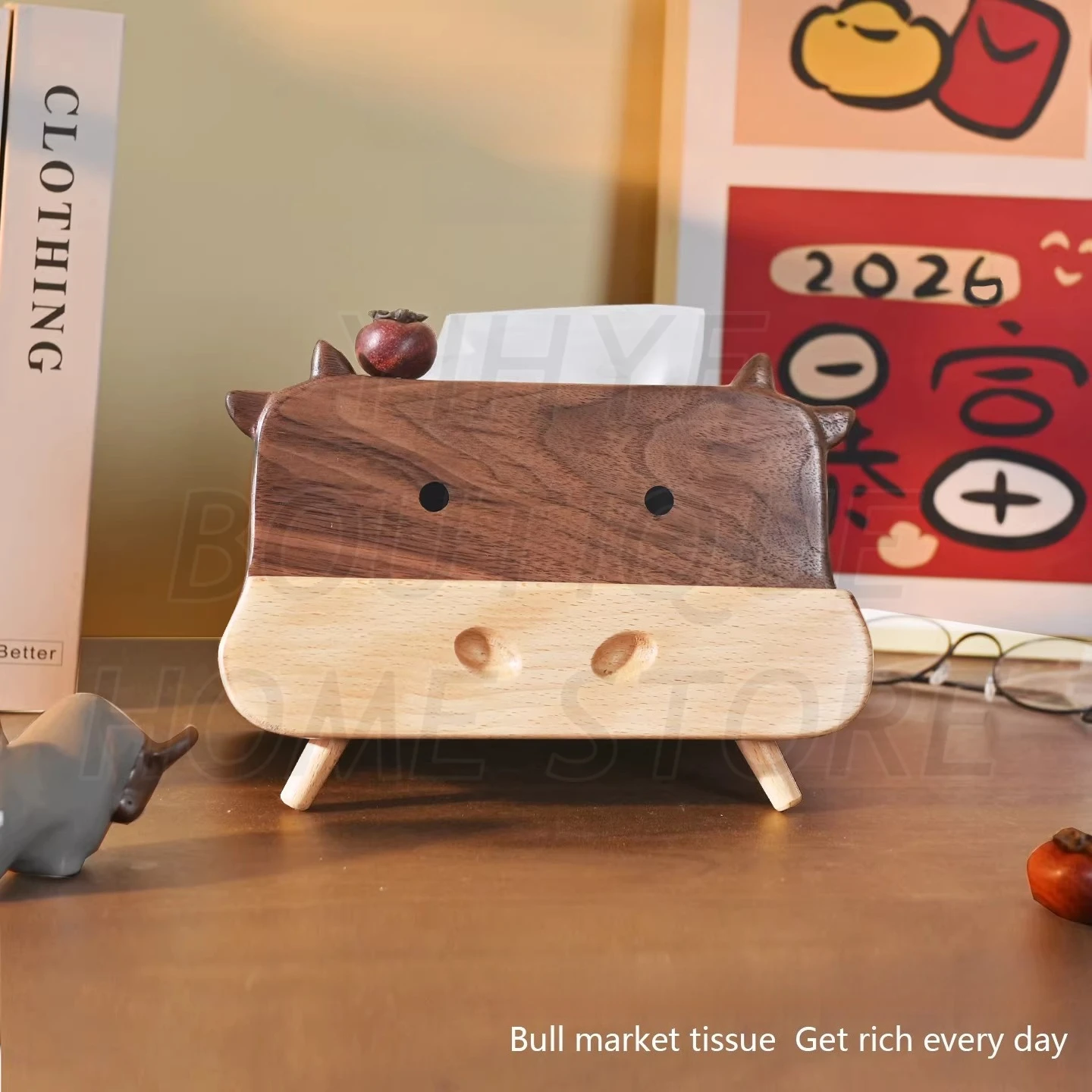 Ox Walnut Wood Tissue Box - Retro Solid Wood Desk Organizer with Phone Stand for Living Room (Functional Home Storage)
Ox Walnut Wood Tissue Box - Retro Solid Wood Desk Organizer with Phone Stand for Living Room (Functional Home Storage)
