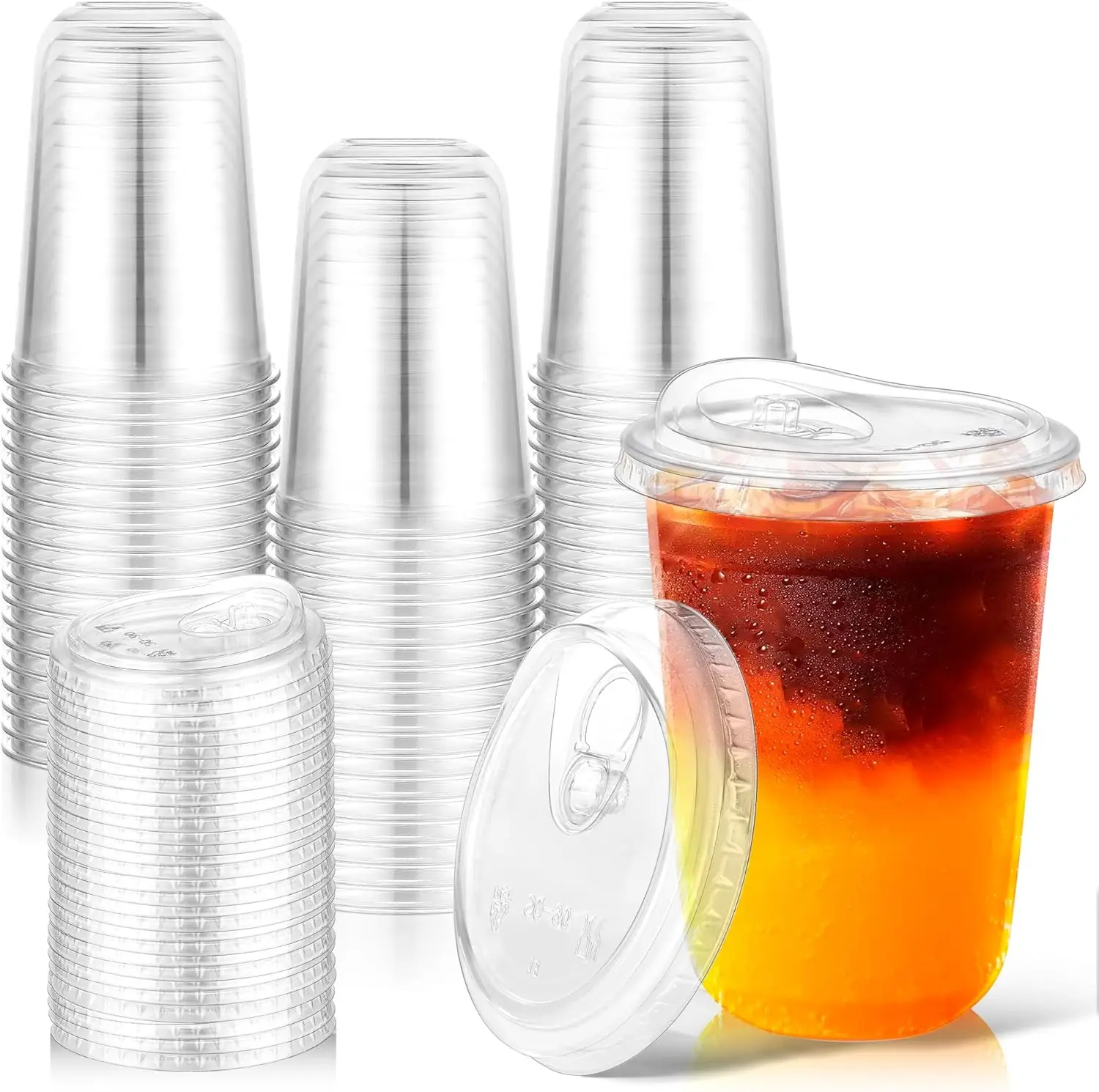 50 Pack 16oz Clear Plastic Cups with Sip Lids for Iced Coffee Cold Drinks Smoothie Milkshake
50 Pack 16oz Clear Plastic Cups with Sip Lids for Iced Coffee Cold Drinks Smoothie Milkshake