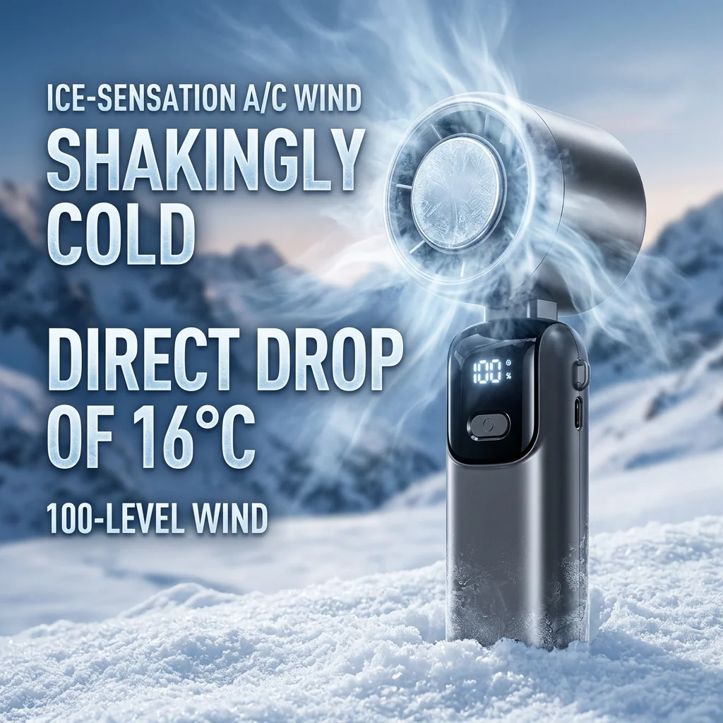 Handheld Turbo Fan Semiconductor Cooling Ice Pack Foldable Neck/Desktop Office Outdoor 100 Speed Adjustable Long Battery Life
Handheld Turbo Fan Semiconductor Cooling Ice Pack Foldable Neck/Desktop Office Outdoor 100 Speed Adjustable Long Battery Life