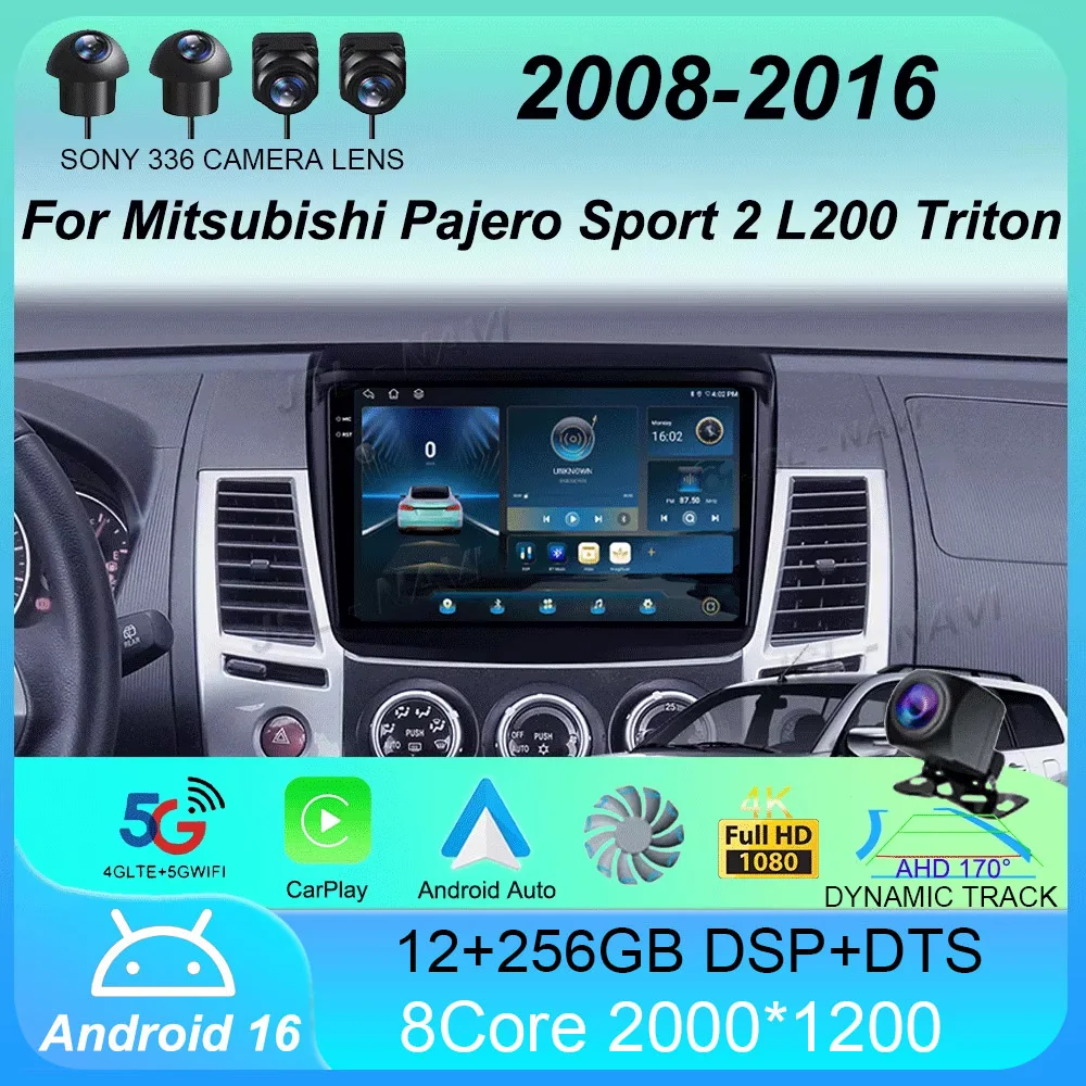 Android 16 Car Radio Carplay For Mitsubishi Pajero Sport 2 L200 Triton 2008 - 2016 Navigation Multimedia Player Stereo WiFi+4G
Android 16 Car Radio Carplay For Mitsubishi Pajero Sport 2 L200 Triton 2008 - 2016 Navigation Multimedia Player Stereo WiFi+4G