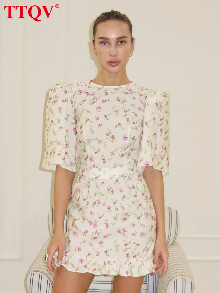 TTQV Summer Loose Print Women's Dress 2026 Fashion O-Neck Short Sleeve Mini Dresses Elegant Classic High Waist Female Dress
TTQV Summer Loose Print Women's Dress 2026 Fashion O-Neck Short Sleeve Mini Dresses Elegant Classic High Waist Female Dress