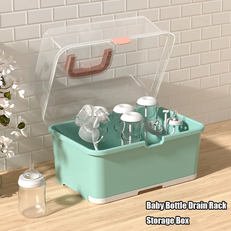 Baby Bottle Holder Large Capacity Nursing Bottle Drying Rack Box With With Lid Cover Anti-Dust Portable Milk Bottle Storage Box
Baby Bottle Holder Large Capacity Nursing Bottle Drying Rack Box With With Lid Cover Anti-Dust Portable Milk Bottle Storage Box