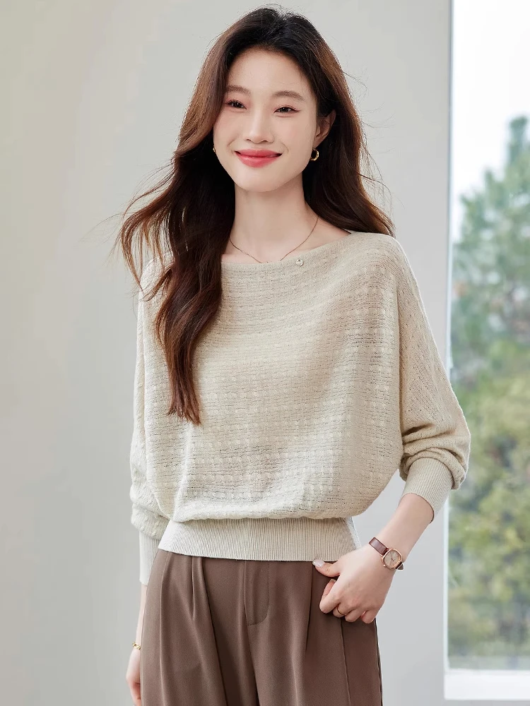 Women's Knitted Hollow out Batwing Sve T-irt oulder Baring Lightweight Spring Autumn Casual Sle Soft Wool Blend
Women's Knitted Hollow out Batwing Sve T-irt oulder Baring Lightweight Spring Autumn Casual Sle Soft Wool Blend