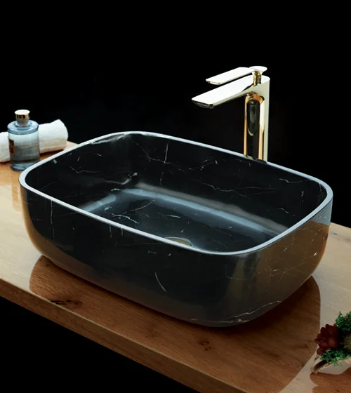 Table-Mounted Natural Marble Wash Basin Bathroom Round Basin Black Marble Sink
Table-Mounted Natural Marble Wash Basin Bathroom Round Basin Black Marble Sink