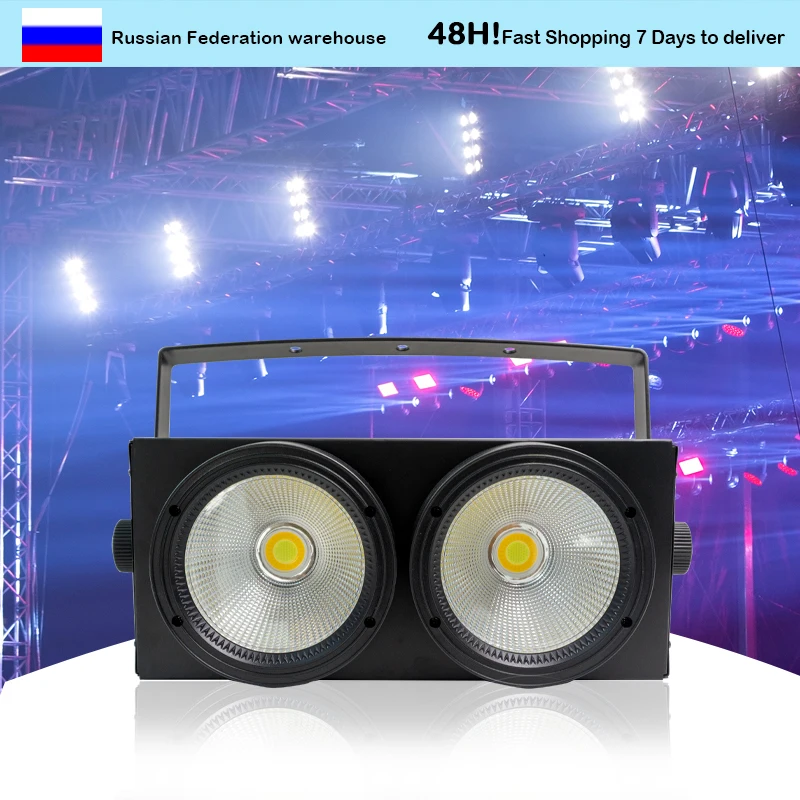 Kinusdjs LED 2 Eyes 200W Audience light COB 2 Eyes 200W DMX LED Blinds Stage Light for Theater Concert Church Party
Kinusdjs LED 2 Eyes 200W Audience light COB 2 Eyes 200W DMX LED Blinds Stage Light for Theater Concert Church Party