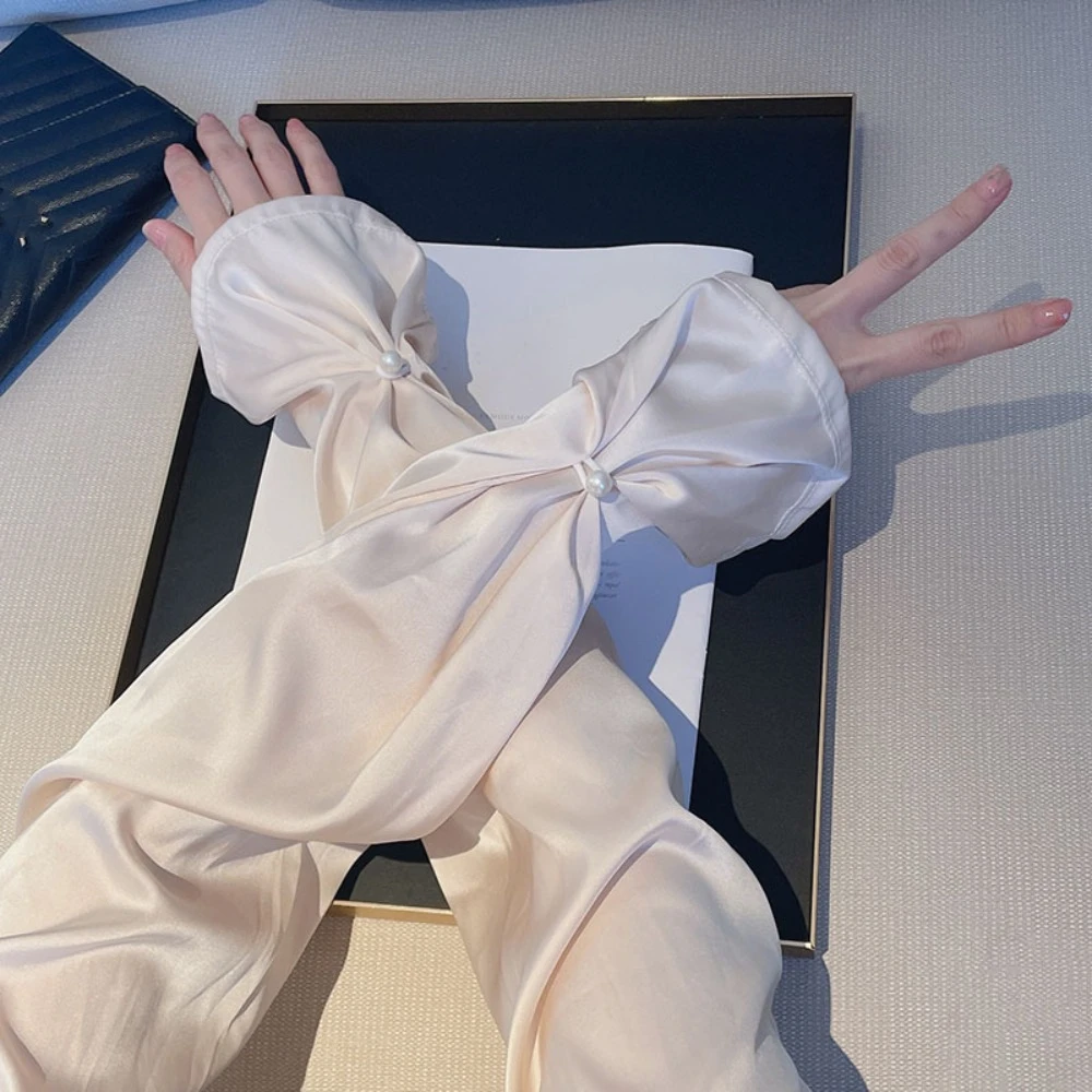 Sun Protection Silk Fabric Sleeves Pearl Thin Breathable Long Arm Sleeves Hand Sleeves UV Protection Yarn Arm Sunscreen Covers
Sun Protection Silk Fabric Sleeves Pearl Thin Breathable Long Arm Sleeves Hand Sleeves UV Protection Yarn Arm Sunscreen Covers