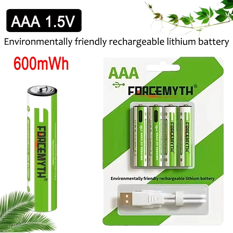 No.7 AAA 1.5V 600mWh Rechargeable Lithium Battery with 2 in 1 USB Charging Cable,Suit for Remote Control Mouse S
No.7 AAA 1.5V 600mWh Rechargeable Lithium Battery with 2 in 1 USB Charging Cable,Suit for Remote Control Mouse S