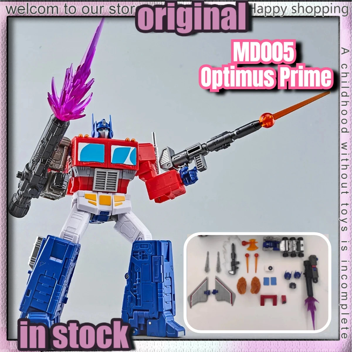 In Stock MD005 MD-005 With Accessories And Carriage KO SS86 OP Transformation Animated Toy Movie Classic Proportional Autobots
In Stock MD005 MD-005 With Accessories And Carriage KO SS86 OP Transformation Animated Toy Movie Classic Proportional Autobots