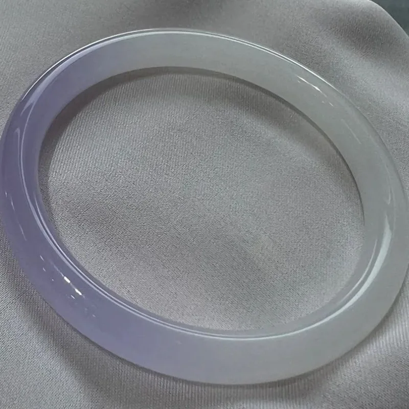 Lilac Bracelet Natural Round Bar Women's Violet Half-mountain Water Jade Bracelet Ice Species
Lilac Bracelet Natural Round Bar Women's Violet Half-mountain Water Jade Bracelet Ice Species