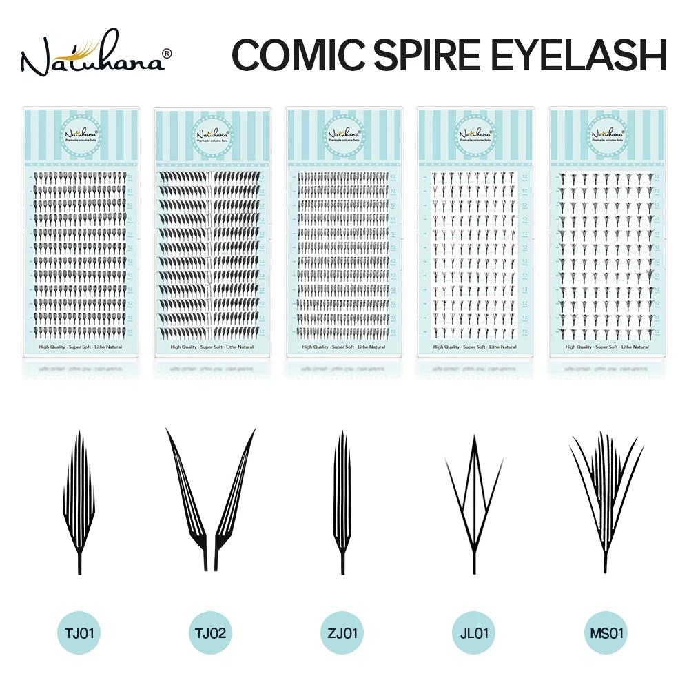 NATUHANA Comic Spire Eyelash C D Curl Anime Effect Lashes Soft Manga Premade Fans Individual Volume Eyelashes Cosplay Tools
NATUHANA Comic Spire Eyelash C D Curl Anime Effect Lashes Soft Manga Premade Fans Individual Volume Eyelashes Cosplay Tools