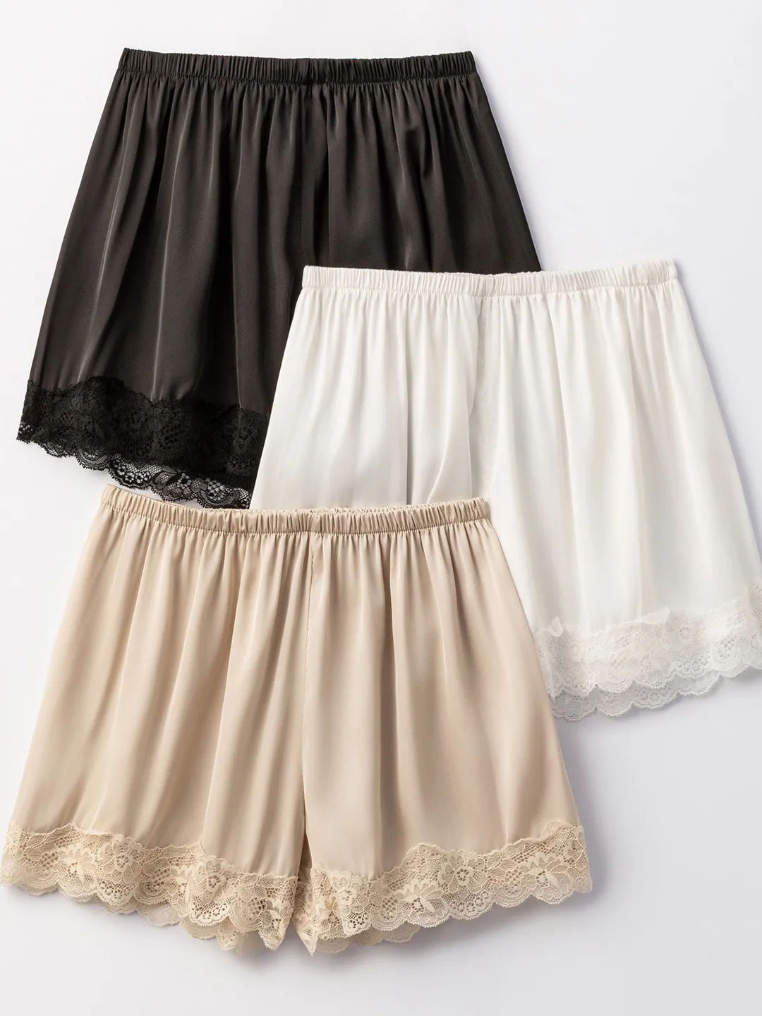 Cool Sensation Breathable Satin Lace Safety Pants Women's Anti-Light Shorts Elastic Waist Home Skirt Bottom Comfortable
Cool Sensation Breathable Satin Lace Safety Pants Women's Anti-Light Shorts Elastic Waist Home Skirt Bottom Comfortable