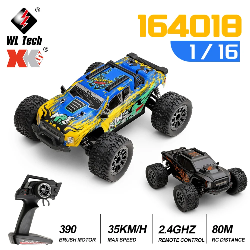 WLTOYS 1/16 RC Car 35KM/h 164018 4WD Off-Road Vehicle 2.4GHZ 1500mAh 80M Distance Brushed RC Truck
WLTOYS 1/16 RC Car 35KM/h 164018 4WD Off-Road Vehicle 2.4GHZ 1500mAh 80M Distance Brushed RC Truck