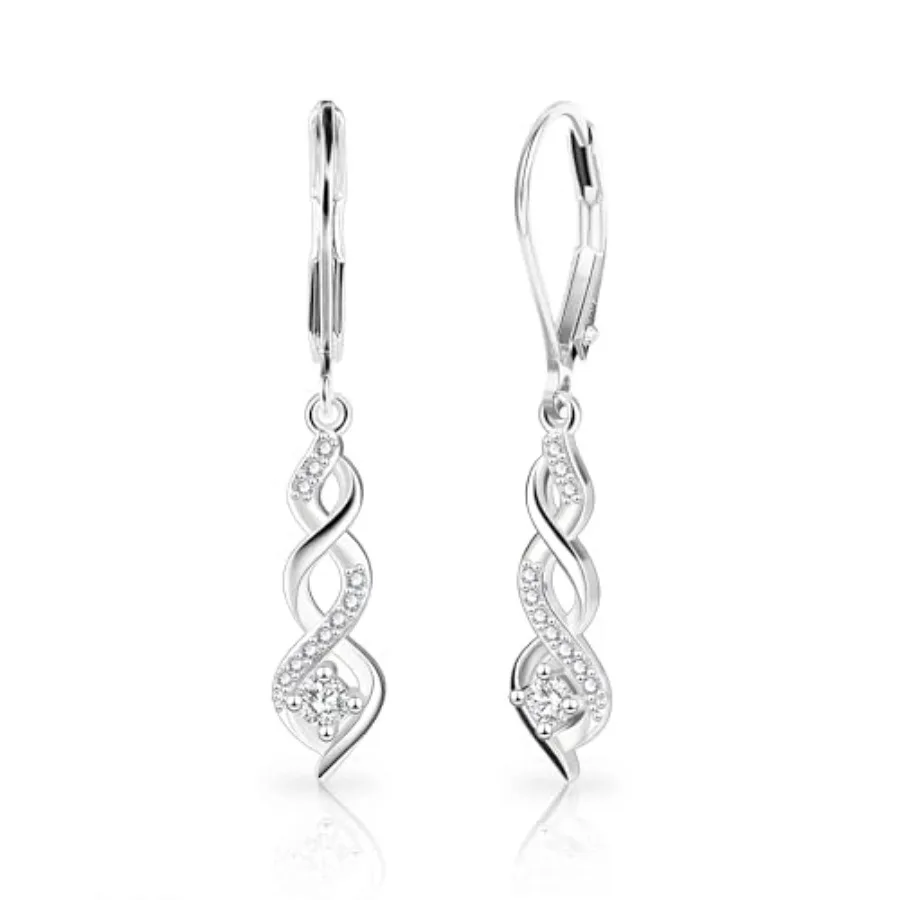 Sterling Drop Dangle Earrings for Women Cubic Zirconia Hanging Dangle Earrings Long Infinity Drop Earring Leverback Earing for
Sterling Drop Dangle Earrings for Women Cubic Zirconia Hanging Dangle Earrings Long Infinity Drop Earring Leverback Earing for
