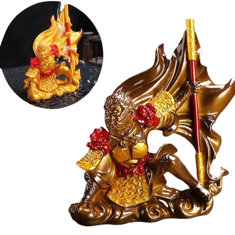 Monkey King Sun Wukong tea pet color changing - Feng Shui Ornament with Golden Koi crab & Lucky Cat, Chinese Zen Decor Gift
Monkey King Sun Wukong tea pet color changing - Feng Shui Ornament with Golden Koi crab & Lucky Cat, Chinese Zen Decor Gift