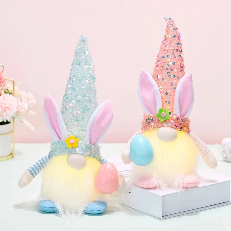 LED Glowing Easter Faceless Gnome Rabbit Doll 2025 Spring Easter Decoration for Home Bunny Ornament Kids Gift Party Supplies
LED Glowing Easter Faceless Gnome Rabbit Doll 2025 Spring Easter Decoration for Home Bunny Ornament Kids Gift Party Supplies