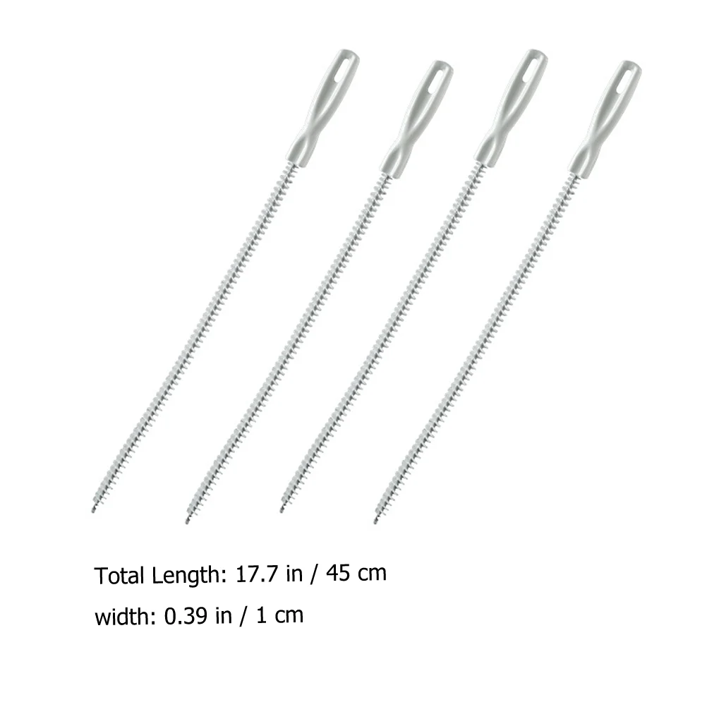 4 Pcs Cleaning Brushes for Household Curved Sink Flexible Drain Clog Remover White Cleaner
4 Pcs Cleaning Brushes for Household Curved Sink Flexible Drain Clog Remover White Cleaner
