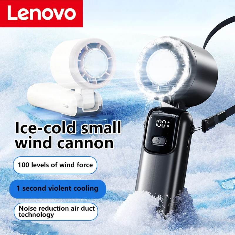 Lenovo Ice Cooling Fan 100 Speeds Turbo Handheld Portable USB Desk Fan Foldable/Hangable for Outdoor Fast Chill Ice Compress
Lenovo Ice Cooling Fan 100 Speeds Turbo Handheld Portable USB Desk Fan Foldable/Hangable for Outdoor Fast Chill Ice Compress