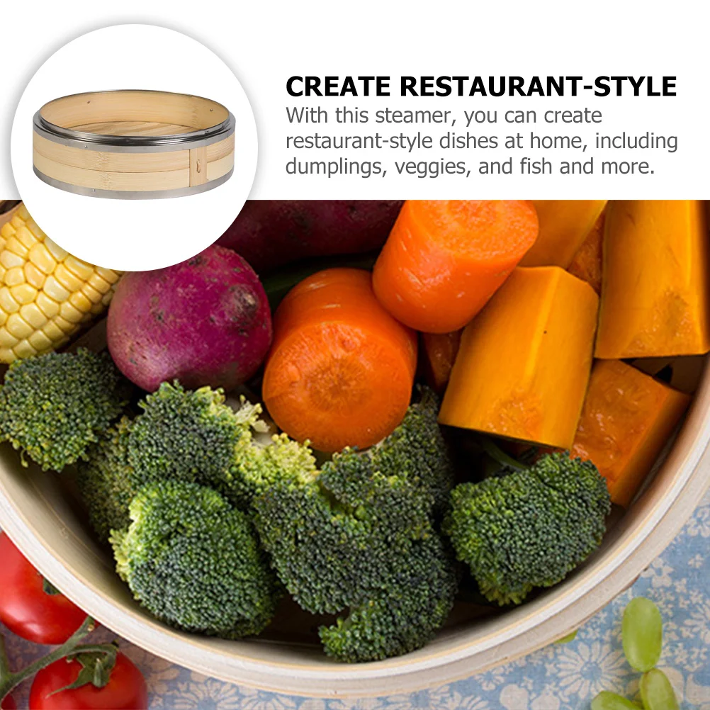 Bamboo Steamer Household Kitchen Bun Dumpling Fish Food Steaming Basket Reusable Multi-Function Bamboo Steamer Basket
Bamboo Steamer Household Kitchen Bun Dumpling Fish Food Steaming Basket Reusable Multi-Function Bamboo Steamer Basket