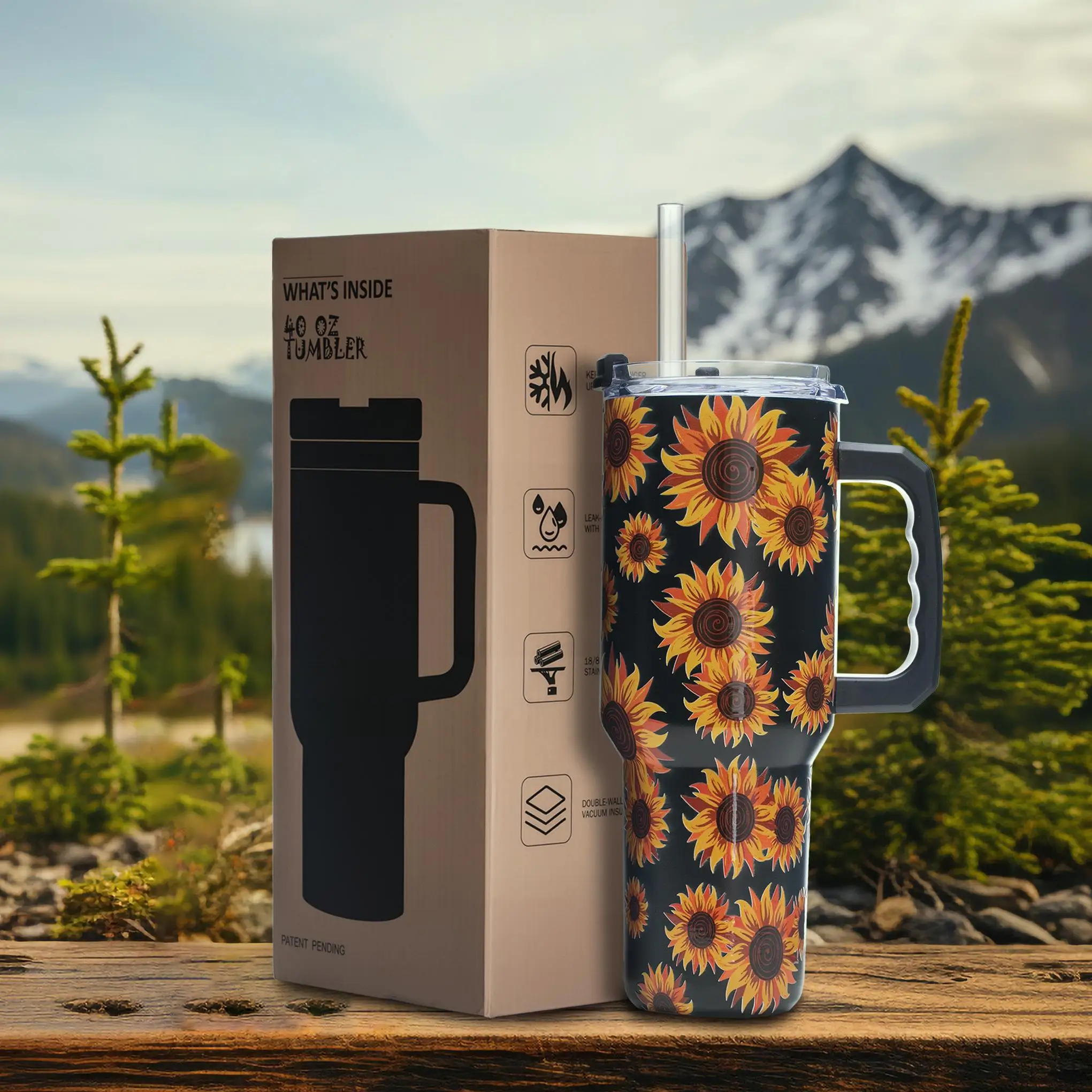 Black Floral Sunflower Tumbler 40oz Vacuum Insulated Stainless Steel with Lid, Gift for Sisters, Best Friends, Coworkers
Black Floral Sunflower Tumbler 40oz Vacuum Insulated Stainless Steel with Lid, Gift for Sisters, Best Friends, Coworkers
