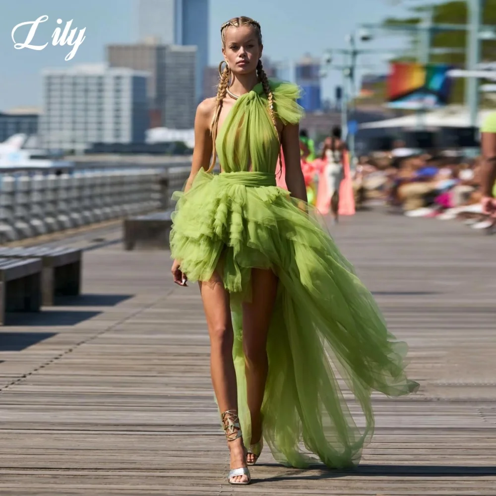Lily Green Net Special Occasion Dresses One Shoulder Sleeveless Formal Gown Layered Pleating Evening Dress for Woman Customized
Lily Green Net Special Occasion Dresses One Shoulder Sleeveless Formal Gown Layered Pleating Evening Dress for Woman Customized