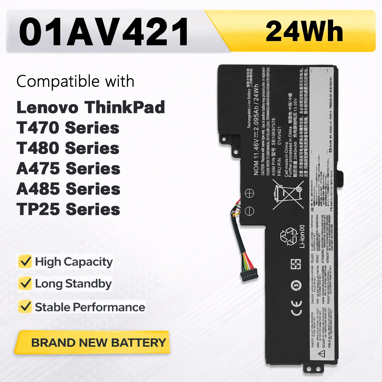 Аккумулятор PowerHub 01AV421 01AV489 01AV420 для ноутбуков Lenovo ThinkPad T470 T480 A475 A485 TP25 01AV419 SB10K97576 SB10K97578
Аккумулятор PowerHub 01AV421 01AV489 01AV420 для ноутбуков Lenovo ThinkPad T470 T480 A475 A485 TP25 01AV419 SB10K97576 SB10K97578