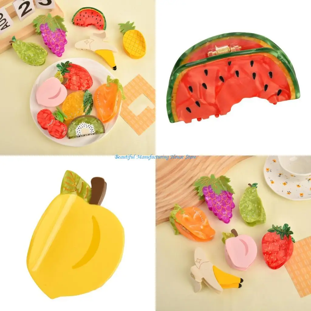 E56A Fashionable Fruit Acetate Hair Claw Clip Hair Accesories For Everyday Use
E56A Fashionable Fruit Acetate Hair Claw Clip Hair Accesories For Everyday Use