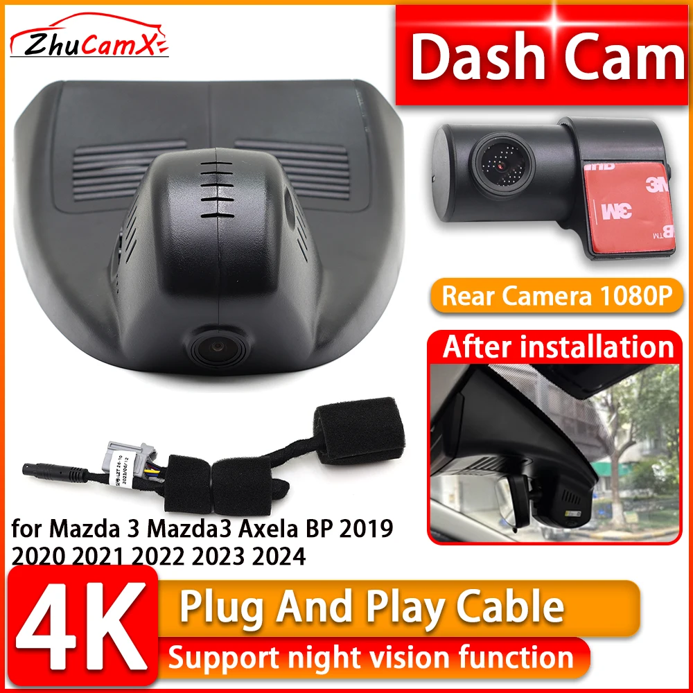 Wiifi 4K Dash Cam for Mazda 3 Mazda3 Axela BP 2019 2020 2021 2022 2023 2024 DVR Front Rear Camera Plug and Play Video Recorder
Wiifi 4K Dash Cam for Mazda 3 Mazda3 Axela BP 2019 2020 2021 2022 2023 2024 DVR Front Rear Camera Plug and Play Video Recorder