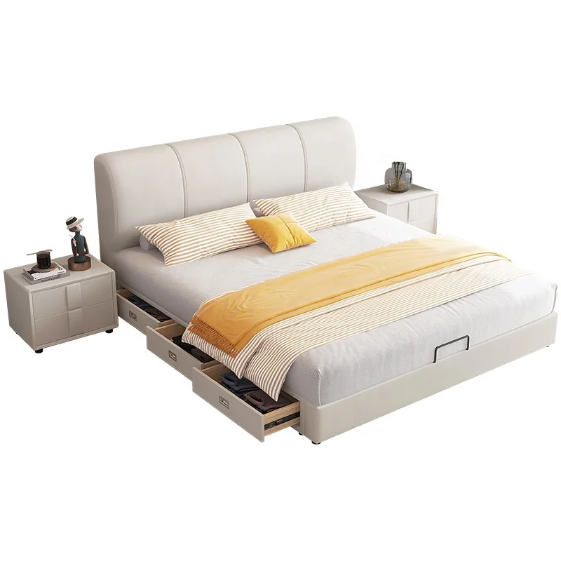 Bedroom Sleeping Furniture Luxury Hotel Latest Complete Winter Double Bed Designs king Size Modern Single Up-holstered Beds
Bedroom Sleeping Furniture Luxury Hotel Latest Complete Winter Double Bed Designs king Size Modern Single Up-holstered Beds