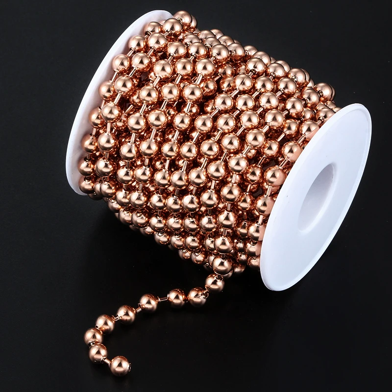 Stainless Steel Ball Chain For Jewelry Making Accessories Rose Gold Color Necklace Bracelet Beads Clasps DIY Charm Supplies Bulk
Stainless Steel Ball Chain For Jewelry Making Accessories Rose Gold Color Necklace Bracelet Beads Clasps DIY Charm Supplies Bulk