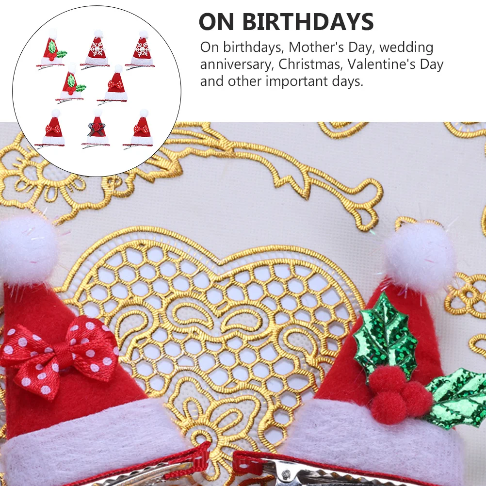 8 Pcs Accessories Bow Hairpin Christmas Hat Headdress Clip Tie Hairpins Clips Barrettes Decor Snowflake
8 Pcs Accessories Bow Hairpin Christmas Hat Headdress Clip Tie Hairpins Clips Barrettes Decor Snowflake
