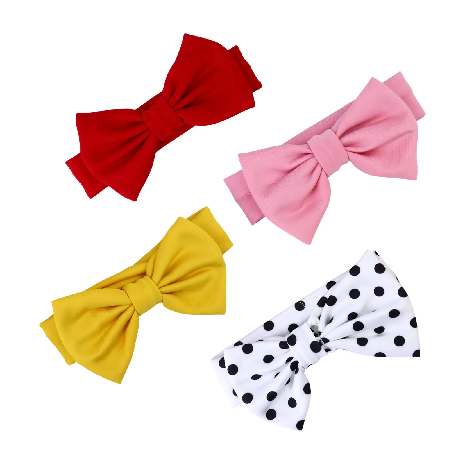 Набор из 4 мягких эластичных повязок на голову с бантом для фотосессий и в подарок
Набор из 4 мягких эластичных повязок на голову с бантом для фотосессий и в подарок