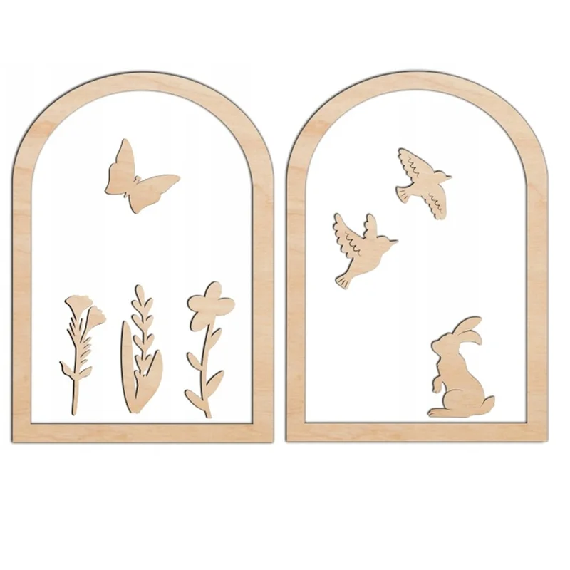 Set of two wood Circular Arch WINDOW Wall Decorations with Flowers Rabbit Boho Floral Wood Arch frames
Set of two wood Circular Arch WINDOW Wall Decorations with Flowers Rabbit Boho Floral Wood Arch frames