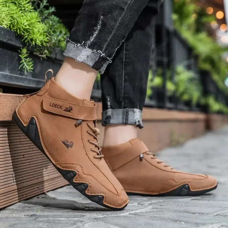 Men's Bare Boots Classic Luxury Design Waterproof Retro Style Anti Slip Sole Comfortable Lightweight Outdoor Motorcycle Boots
Men's Bare Boots Classic Luxury Design Waterproof Retro Style Anti Slip Sole Comfortable Lightweight Outdoor Motorcycle Boots